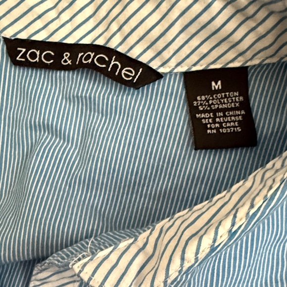 3/$10 Zac & Rachel Blue Button Down Shirt - Picture 2 of 5